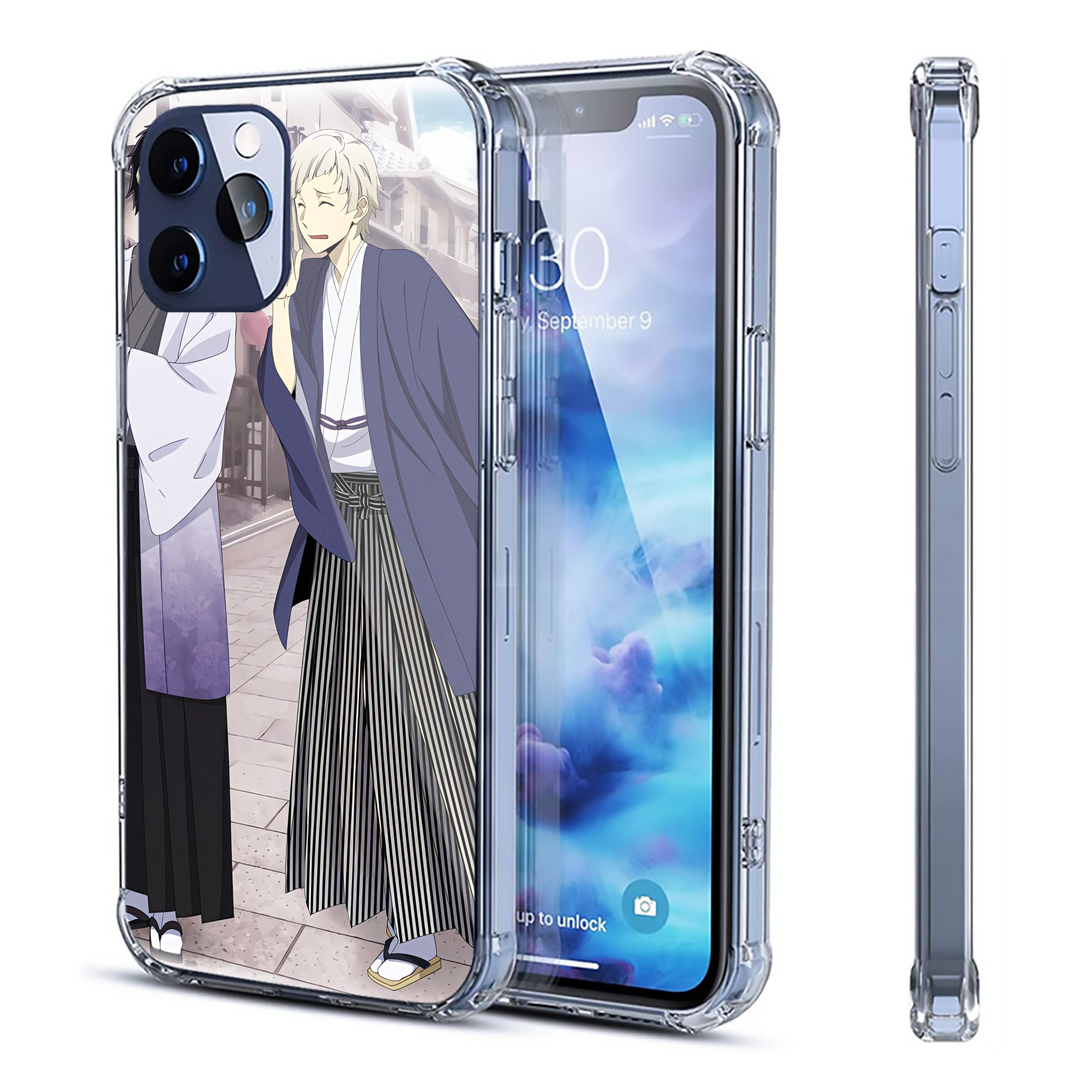 （画像用） 文豪ストレイドッグス Bungo Stray Dogs 【iPhone 12シリーズ対応】透明スマホケース（クリアソフトケース）